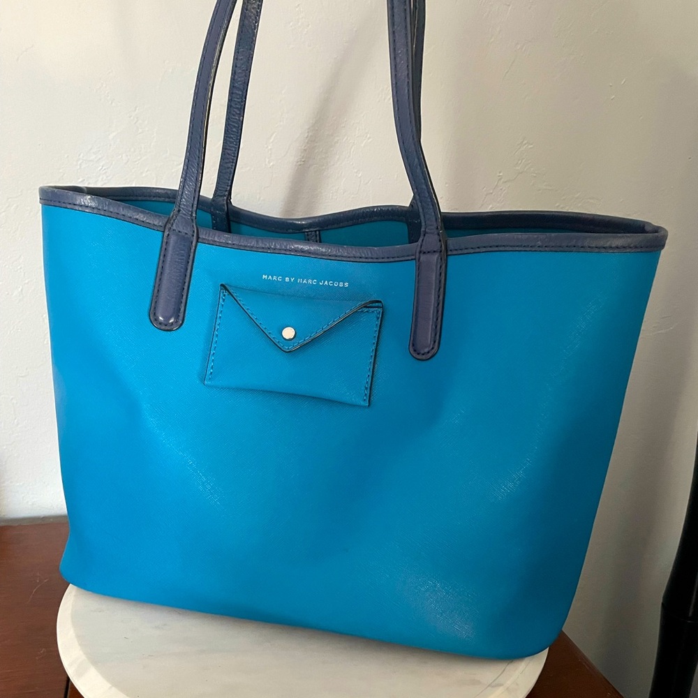 Blue Leather Marc by Marc Jacobs Tote
